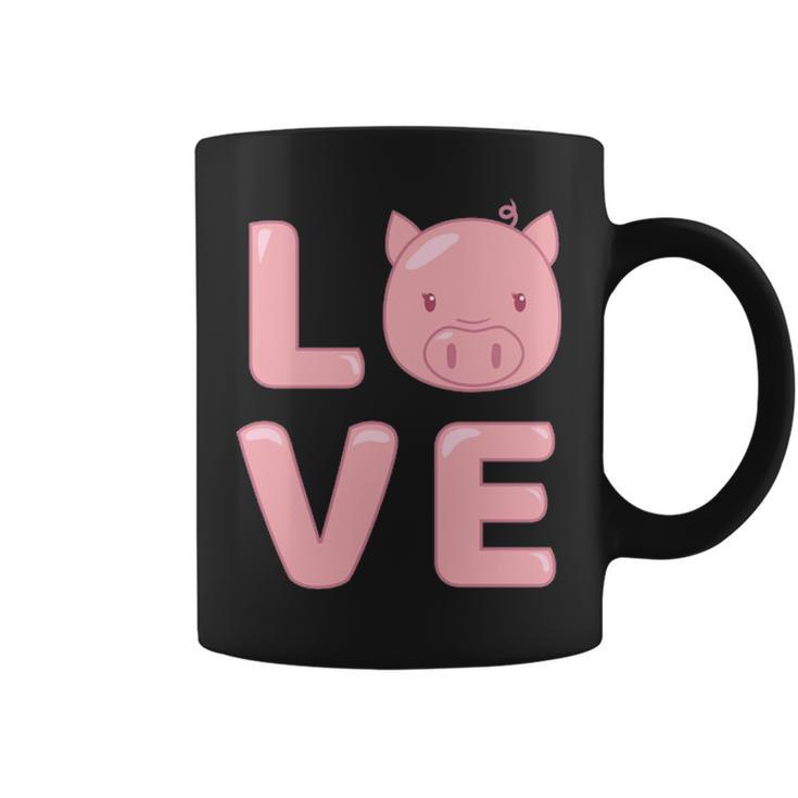 I Love Pig Face Cute Animal Coffee Mug