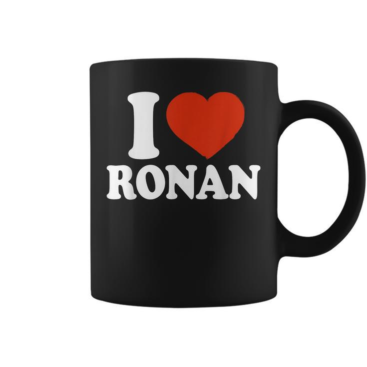 I Love Ronan I Heart Ronan Red Heart Valentine Coffee Mug