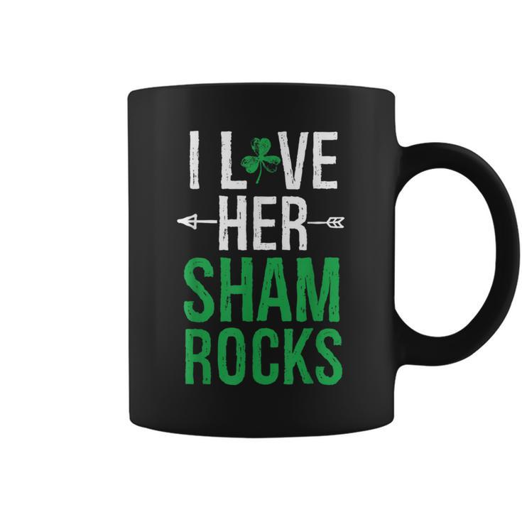 I Love Her Shamrocks Matching St Patrick's Day Couples Coffee Mug