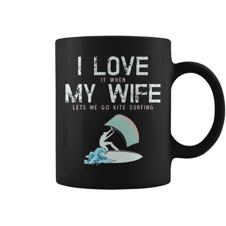I Love My Wife Kite Surfing Coffee Mug