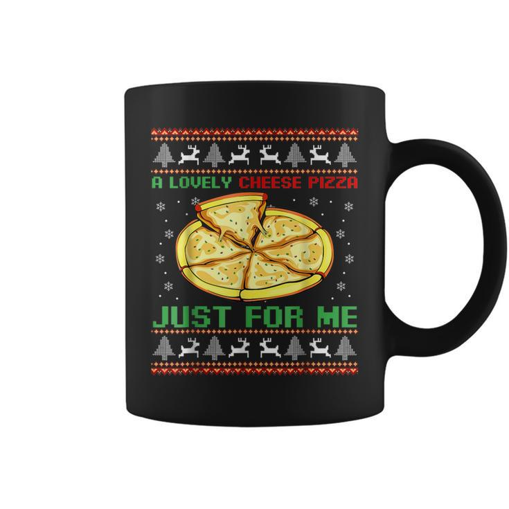 A Lovely Cheese Pizza Just For Me Christmas Pizzeria Cheesy Coffee Mug