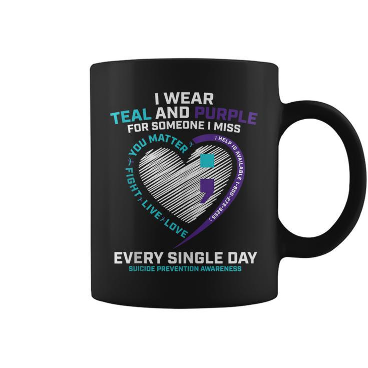 In Loving Memory Semi Colon Suicide Prevention Awareness Coffee Mug