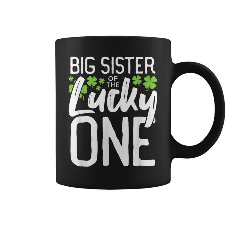 Lucky One First Birthday Big Sister Family St Patrick's Day Coffee Mug