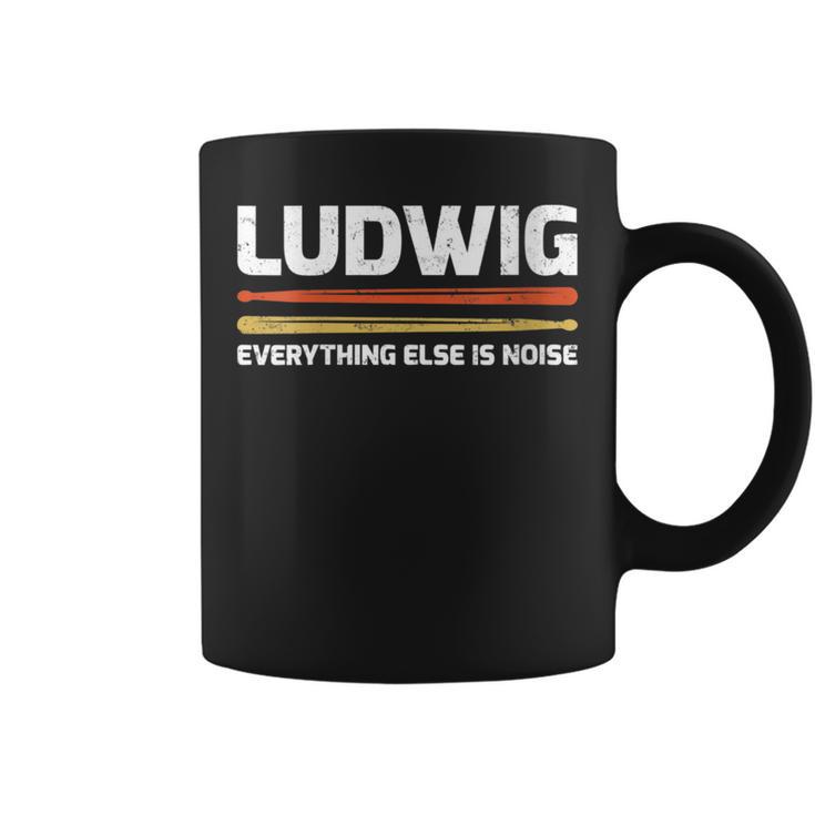 Ludwig Everything Else Is Noise Classical Music Drum Sticks Coffee Mug