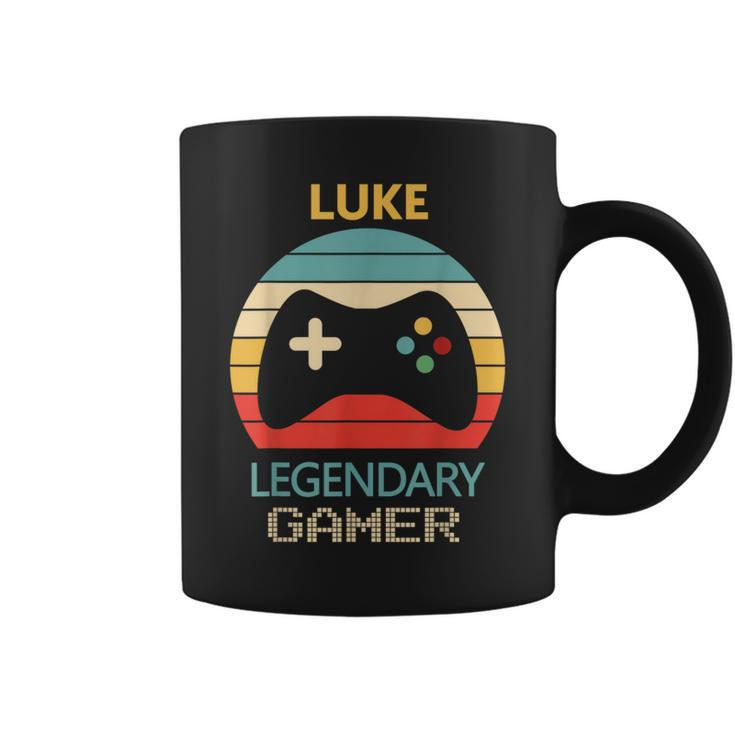 Luke Name Personalised Legendary Gamer Coffee Mug