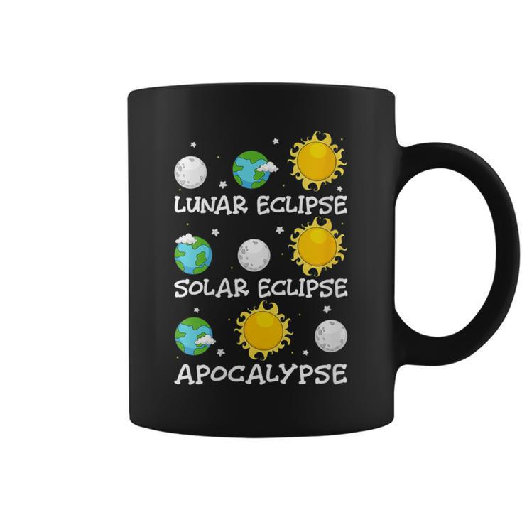 Lunar Eclipse Solar Eclipse 2024 And Apocalypse April 08 24 Coffee Mug