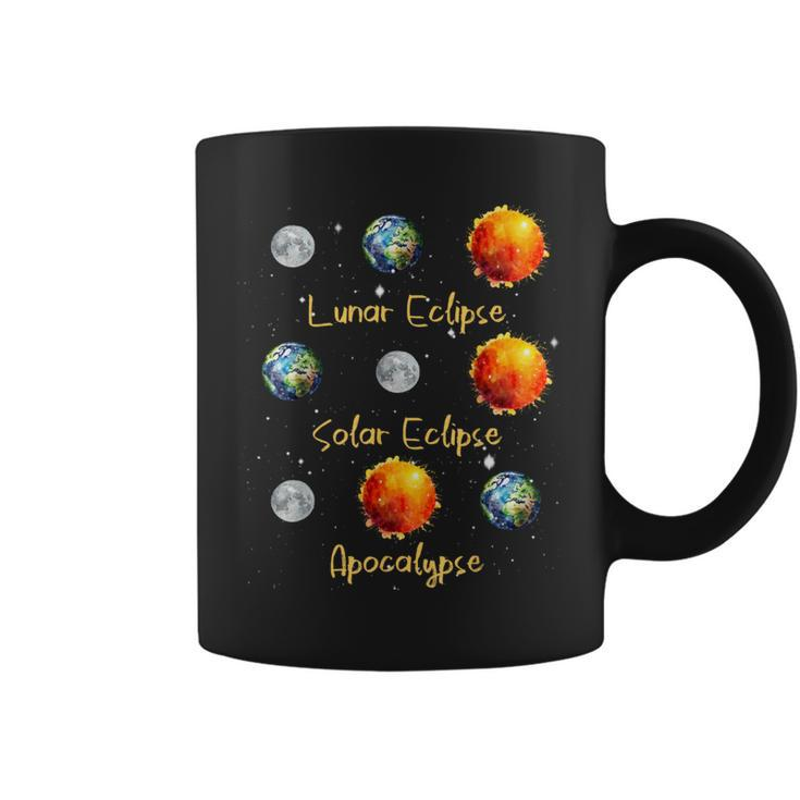 Lunar Eclipse Solar Eclipse And Apocalypse Science Kid Coffee Mug