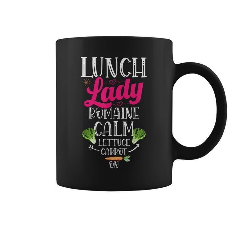 Lunch Lady Romaine Calm Lettuce Carrot On Lunch Lady Coffee Mug