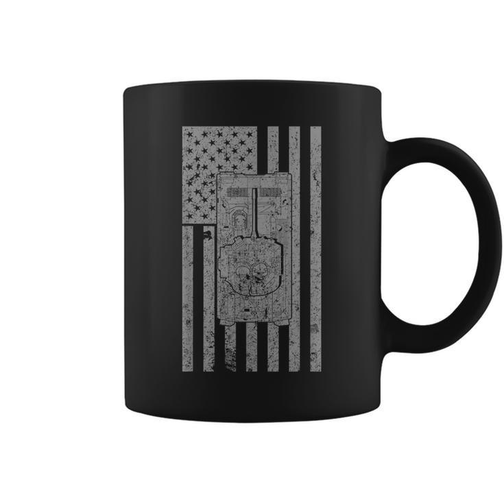 M2 Bradley Ifv Us Military Tank Vintage Flag Coffee Mug