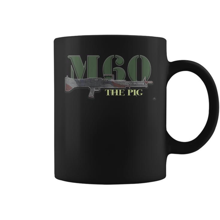 M60 Military Machine Gun American Flag Graphic Coffee Mug