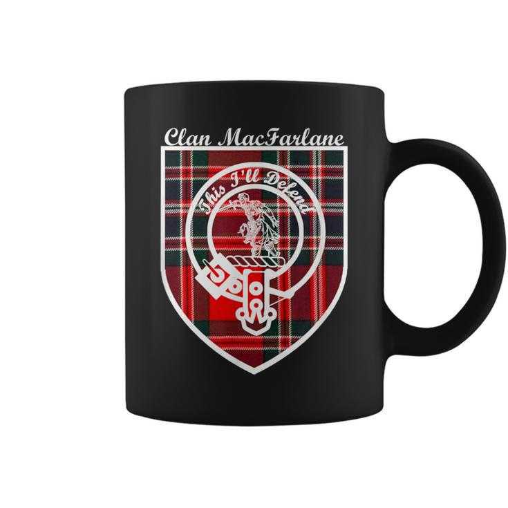 Macfarlane Surname Last Name Scottish Clan Tartan Crest Coffee Mug