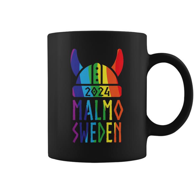 Malmo Sweden 2024 Swedish Viking Rainbow Gay Lesbian Pride Coffee Mug