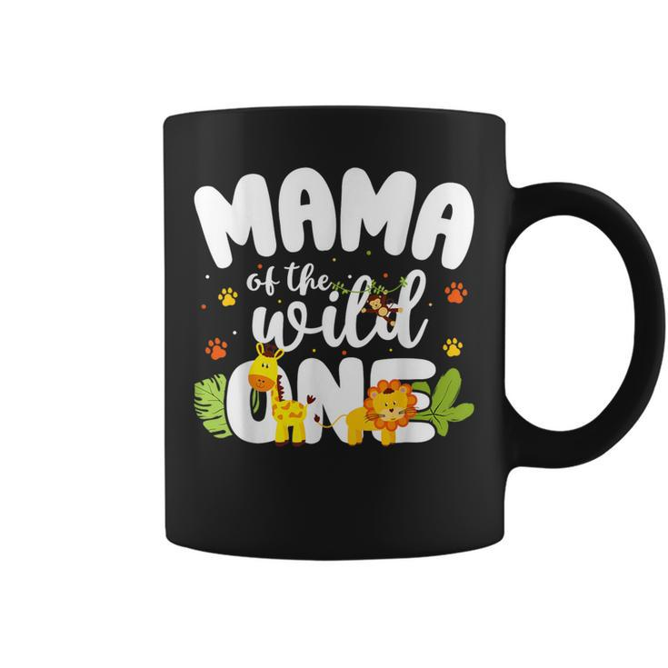 Mama Of The Wild One Mom Zoo Birthday Safari Jungle Animal Coffee Mug