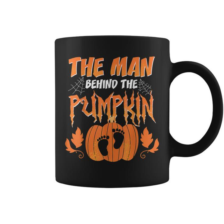 The Man Behind The Pumpkin Baby Dad Soon Halloween Pregnancy Coffee Mug