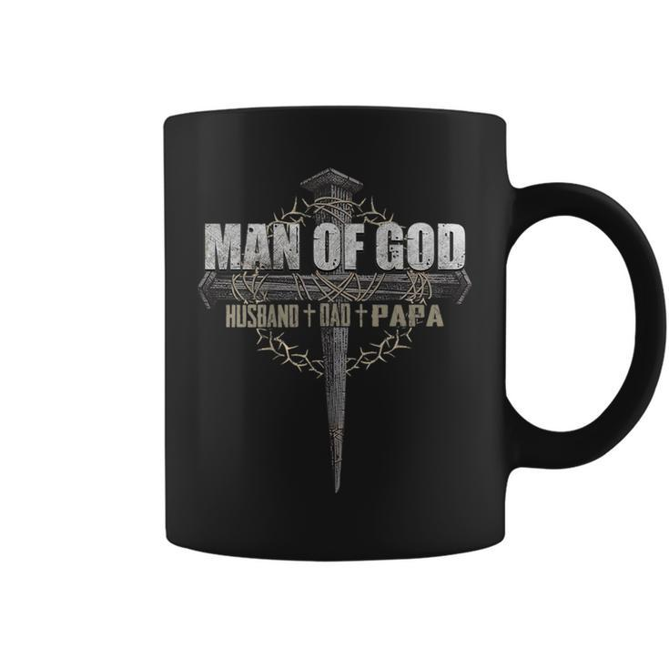Man Of God Husband Dad Papa T Coffee Mug