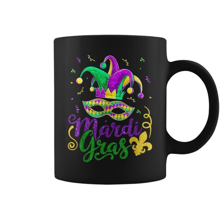 Mardi Gras 2024 S Girls Mask Beads New Orleans Party Coffee Mug