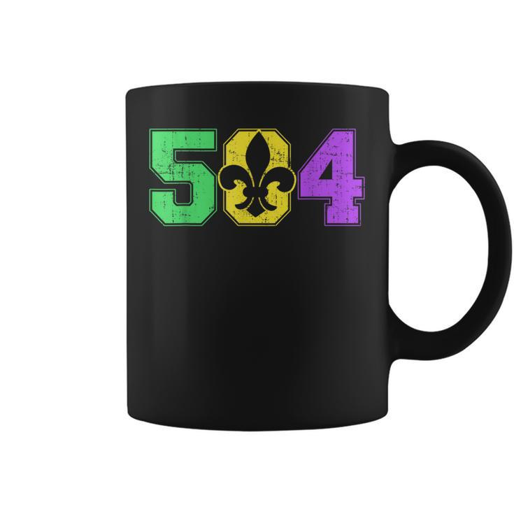 Mardi Gras New Orleans 504 Louisiana Coffee Mug