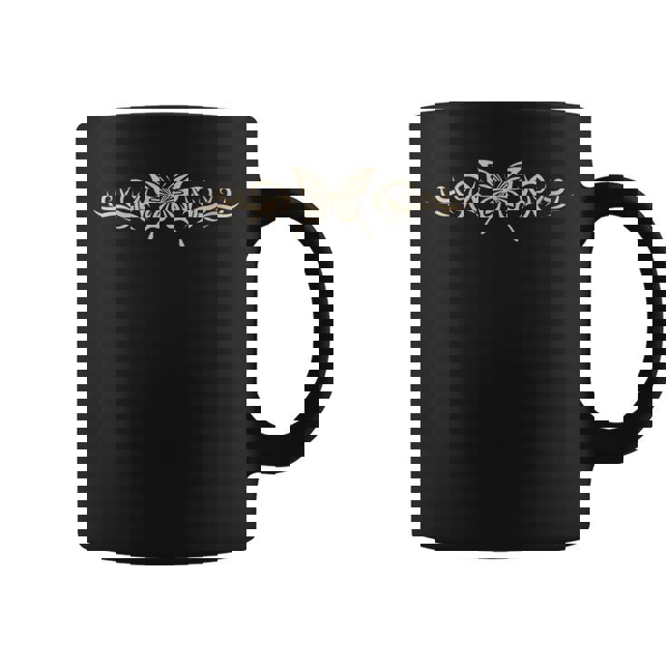 Marrón Mariposa Tatuaje Fairycore Oscuro Grunge Y2k Estética Cuello Taza de café