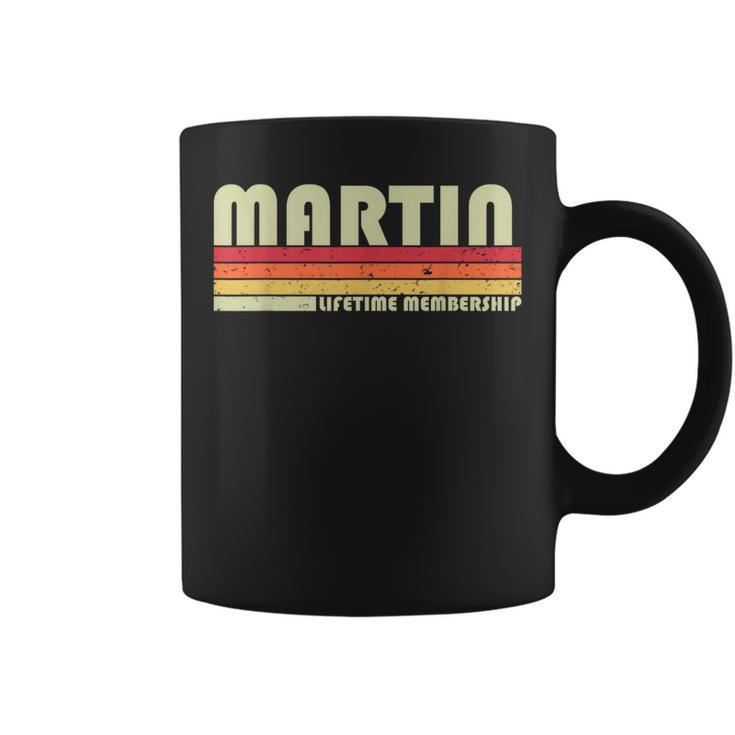 Martin Surname Retro Vintage 80S 90S Birthday Reunion Coffee Mug