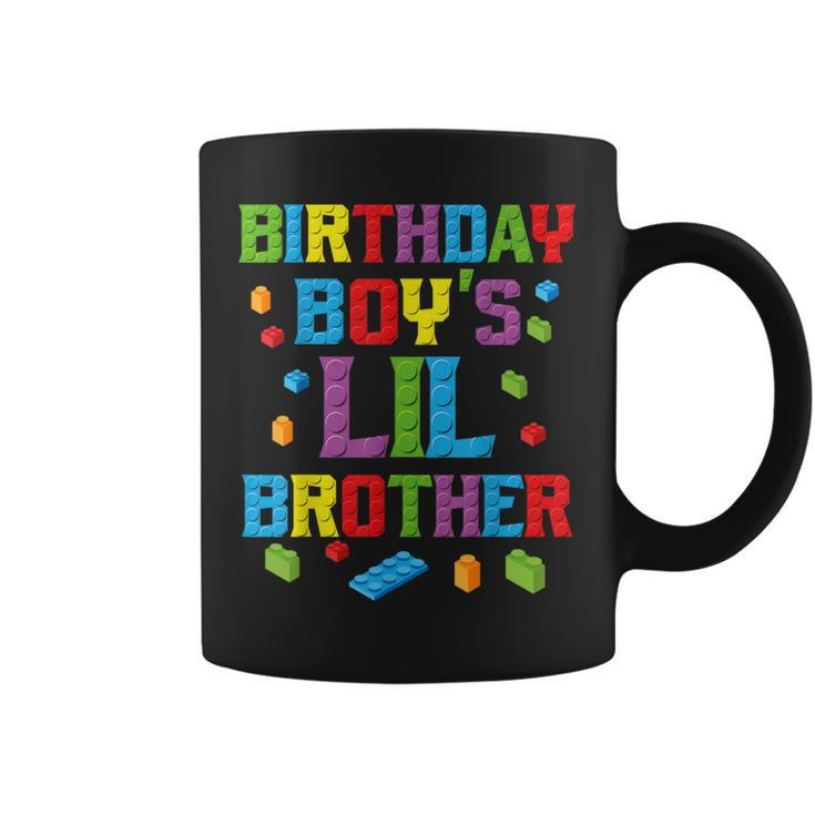 Master Builder Birthday Boy's Lil Brother Building Bricks Coffee Mug