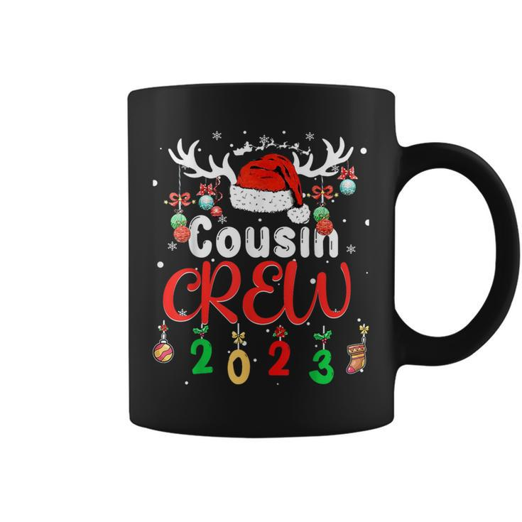 Matching Family Christmas Cousin Crew 2023 Elf Squad Xmas Pj Coffee Mug