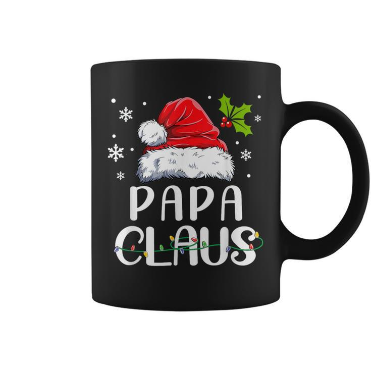 Matching Family Christmas Pajamas Xmas Lights Papa Claus Coffee Mug