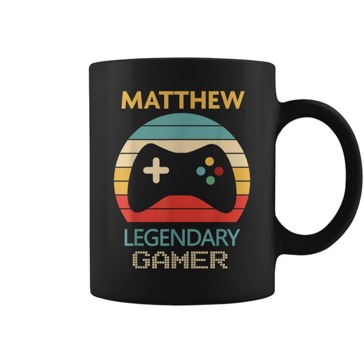 Matthew Name Personalised Legendary Gamer Coffee Mug