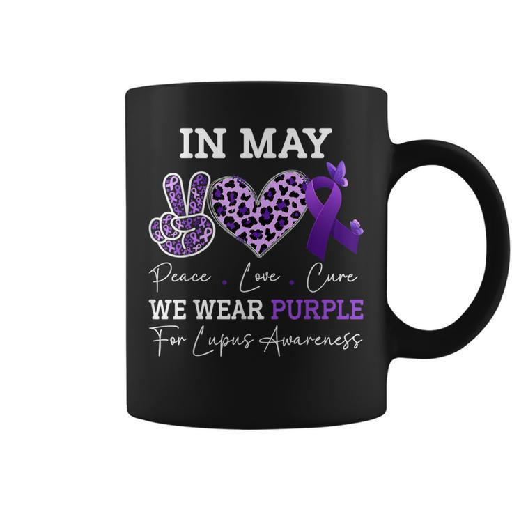 In May We Wear Purple Lupus Awareness Ribbon Purple Lupus Coffee Mug