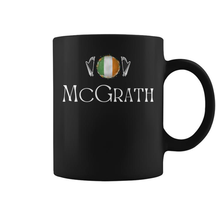 Mcgrath Surname Irish Family Name Heraldic Flag Harp Coffee Mug