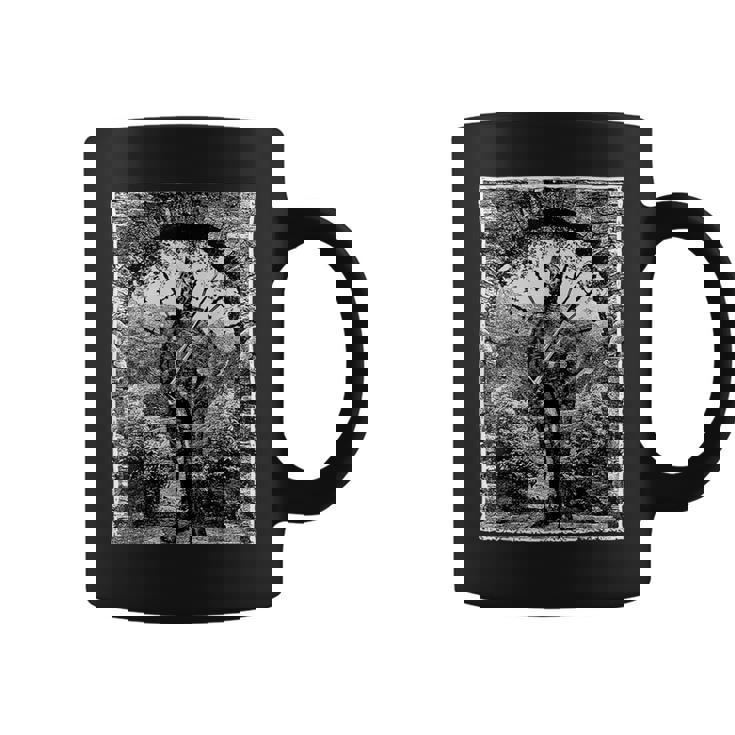 Medieval Oculto Guerrero Esqueleto Grungy Arte Estético Oscuro Taza de café