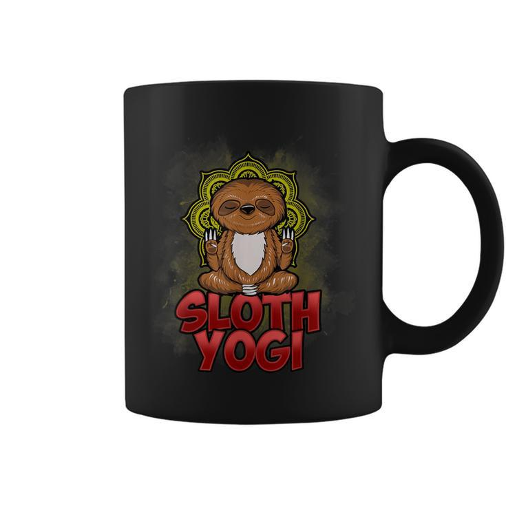 Meditating Sloth Yoga Pose Animal Zen Yogi Namaste Coffee Mug