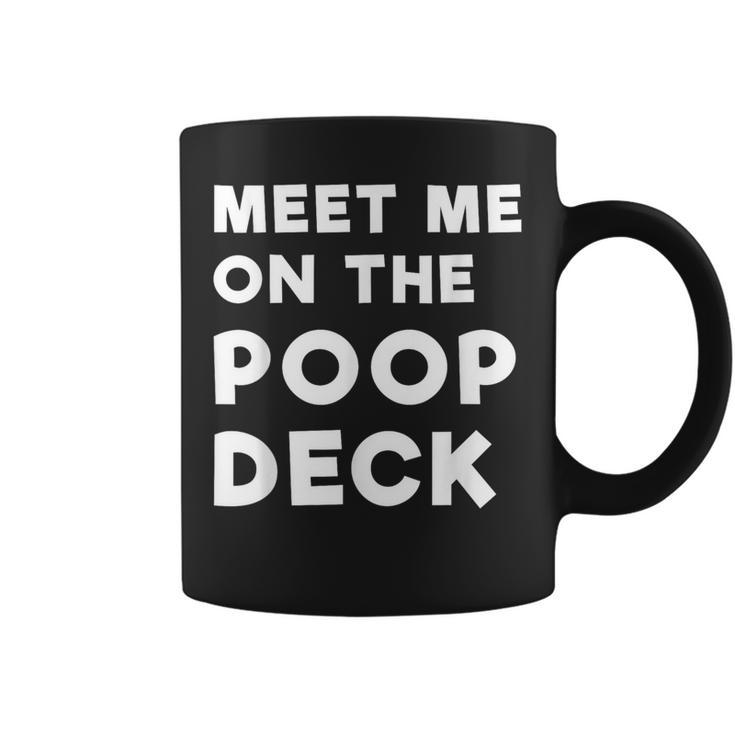 Meet Me On The Poop Deck Saying CruiseCoffee Mug