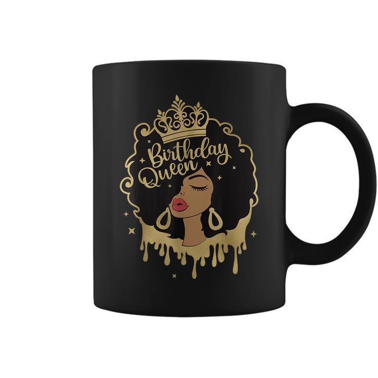 Melanin Birthday Queen African American Afro Girls Women Coffee Mug