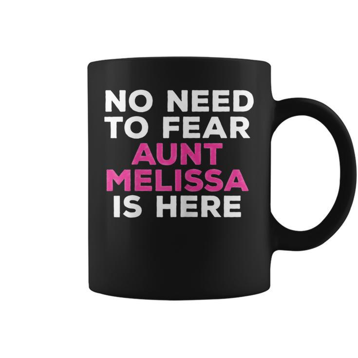 Melissa Aunt Family Name Text Coffee Mug