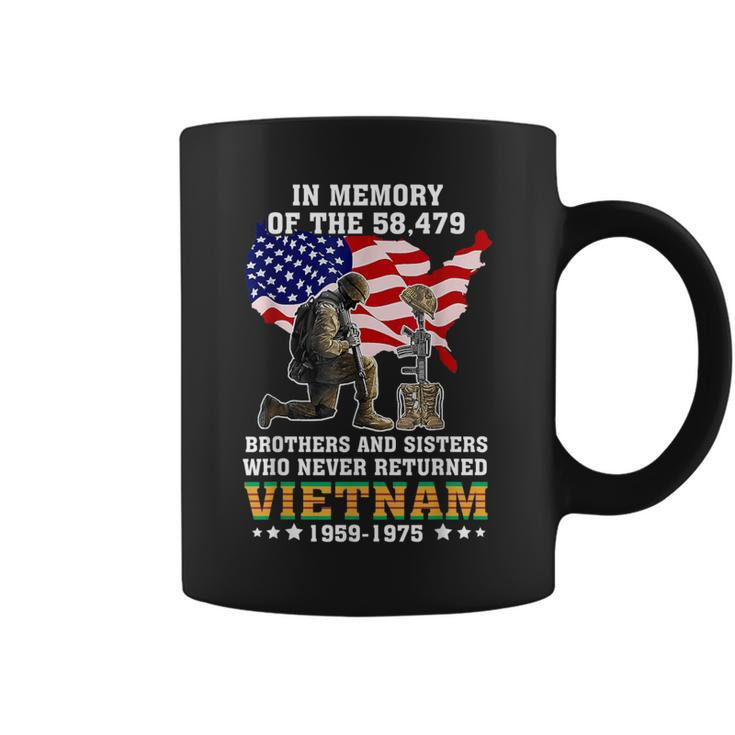 In Memory Of The 58479 Vietnam Veteran Stand For Us Flag Coffee Mug