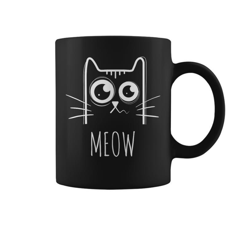 Meow Cat Meow Kitty Cute Cats Mom And Cat Dad Coffee Mug