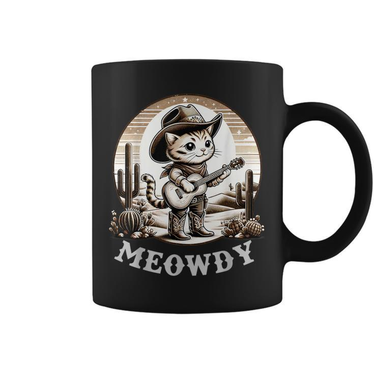 Meowdy Cat Cowboy Hat Country Lover Coffee Mug