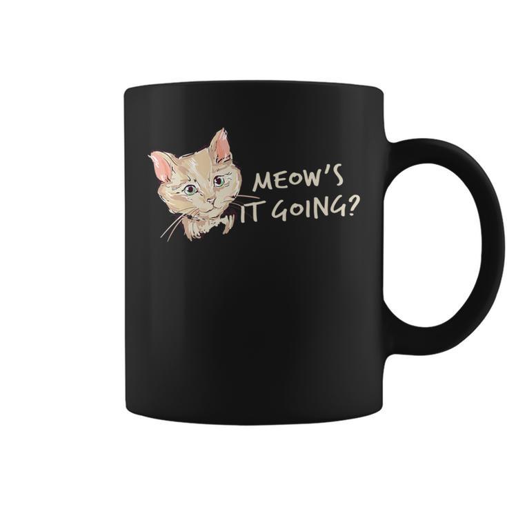 Meow's It Going Cute Cat Coffee Mug