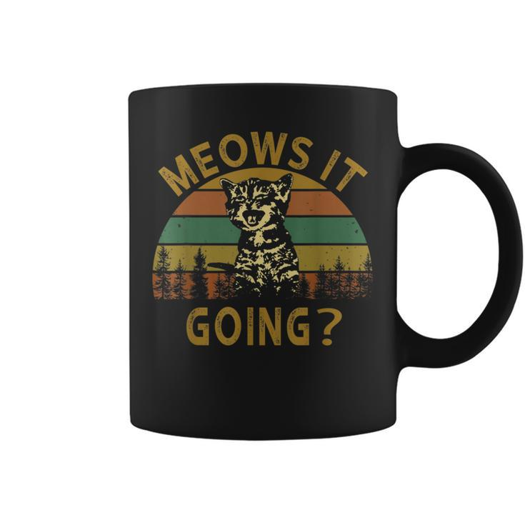 Meows It Going Retro Vintage For Cute Cats Coffee Mug