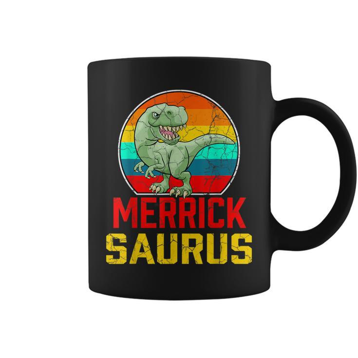 Merrick Saurus Family Reunion Last Name Team Custom Coffee Mug