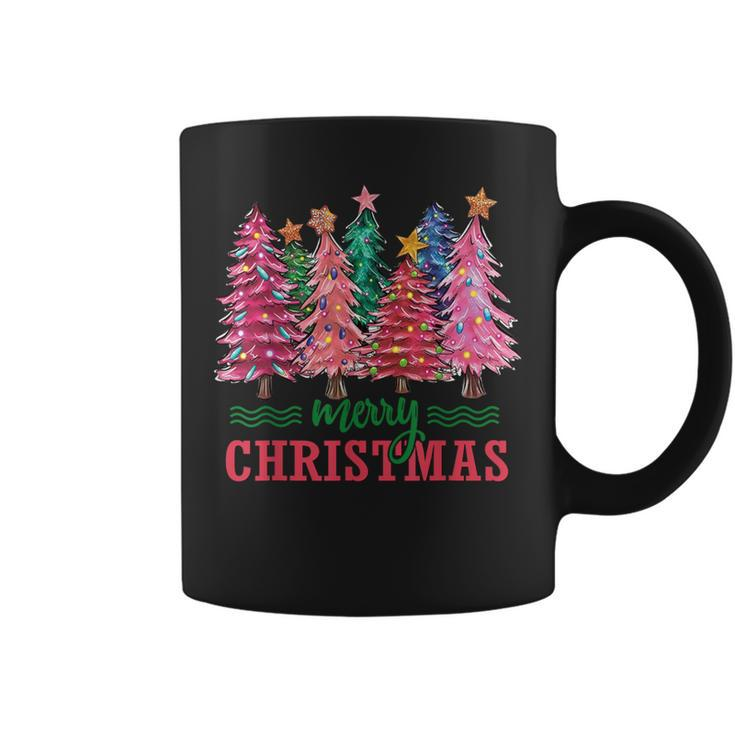 Merry And Bright Pink Christmas Tree Pink Christmas Costume Coffee Mug