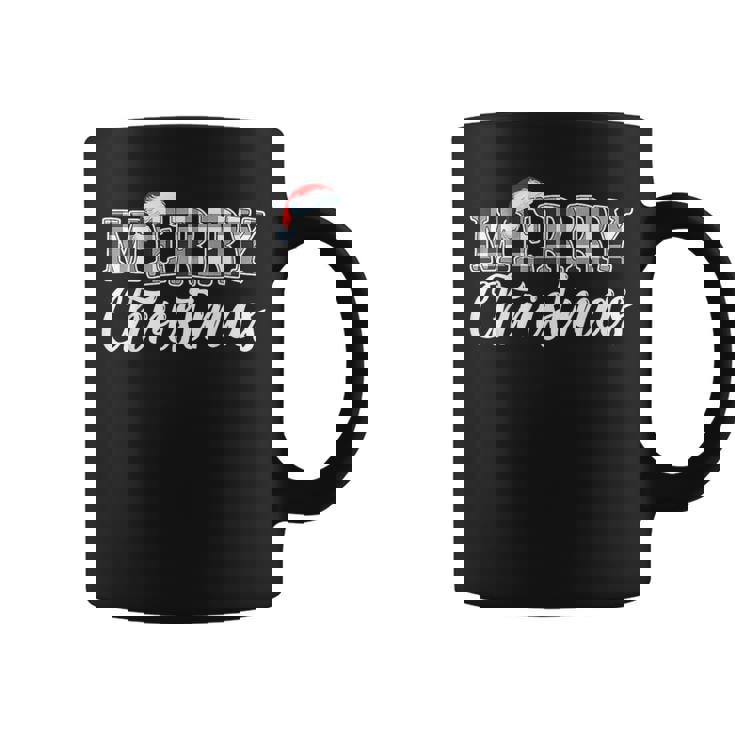 Merry Christmas Buffalo Black And White Plaid For Women Coffee Mug