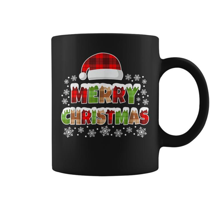 Merry Christmas Buffalo Plaid Xmas Coffee Mug