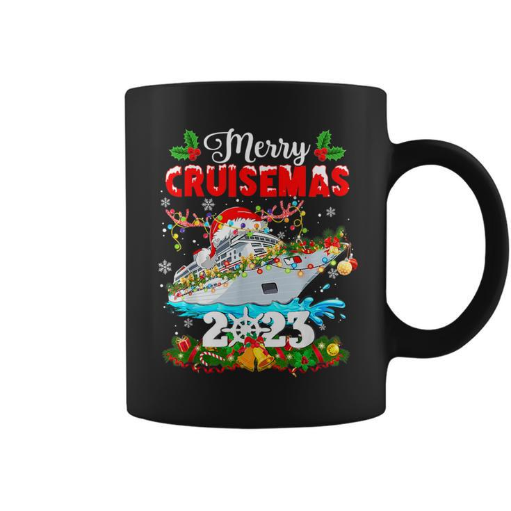 Merry Cruisemas 2023 Christmas Santa Hat Reindeer Xmas Light Coffee Mug