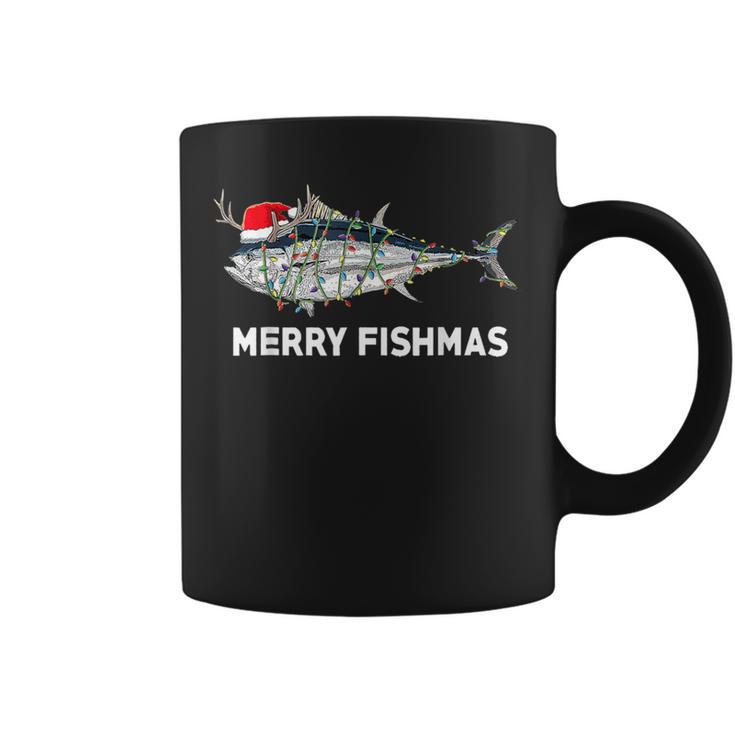 Merry Fishmas Christmas Fisherman Fisher Couples Xmas Coffee Mug