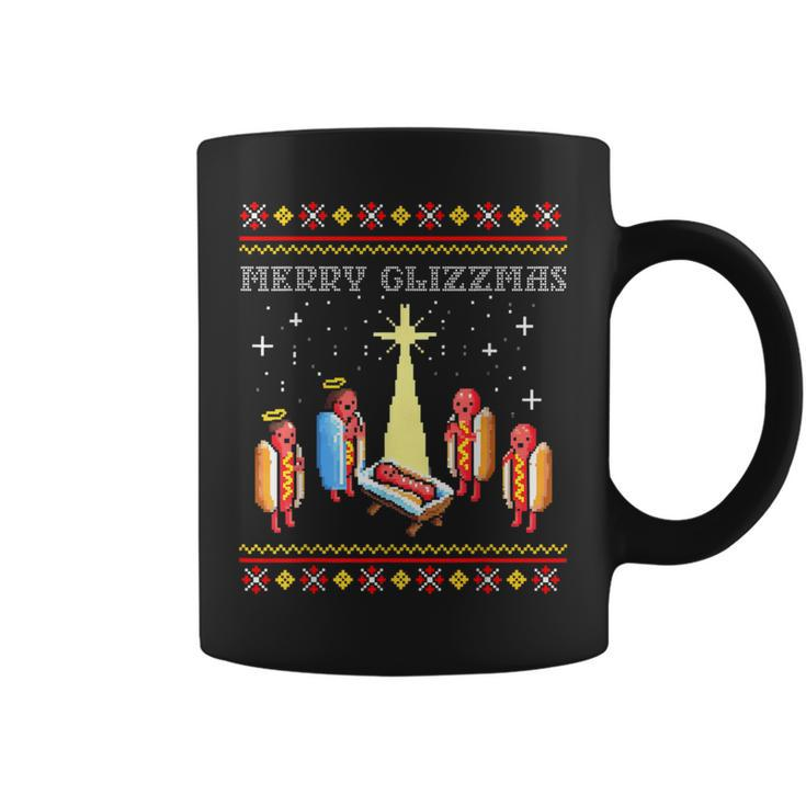 Merry Glizzmas Tacky Merry Christmas Hot Dogs Holiday Coffee Mug