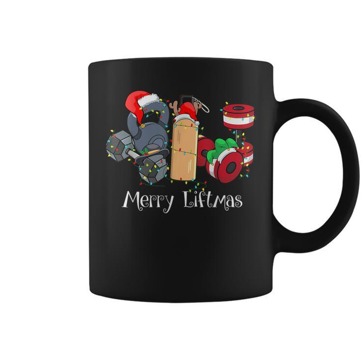 Merry Liftmas Christmas Gym Workout Kettlebell Weightlifting Coffee Mug