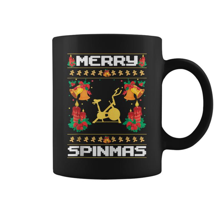 Merry Spinmas Spin-Bike Ugly Christmas Xmas Party Coffee Mug