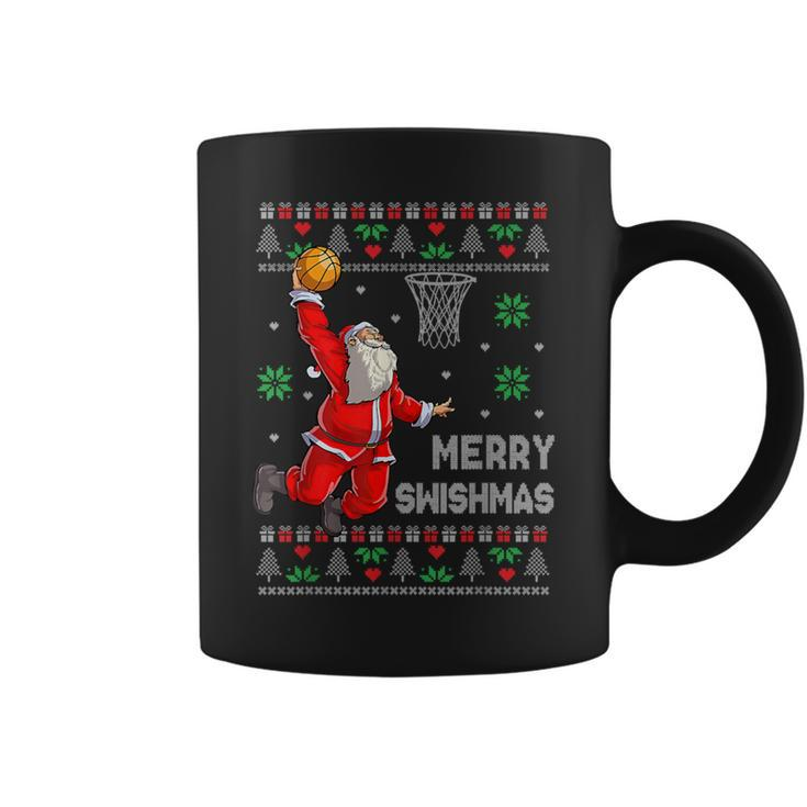 Merry Swishmas Santa Claus Christmas Basketball Lover Coffee Mug