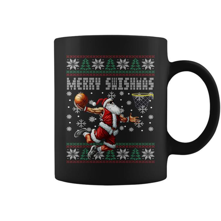 Merry Swishmas Ugly Christmas Basketball Christmas Women Coffee Mug